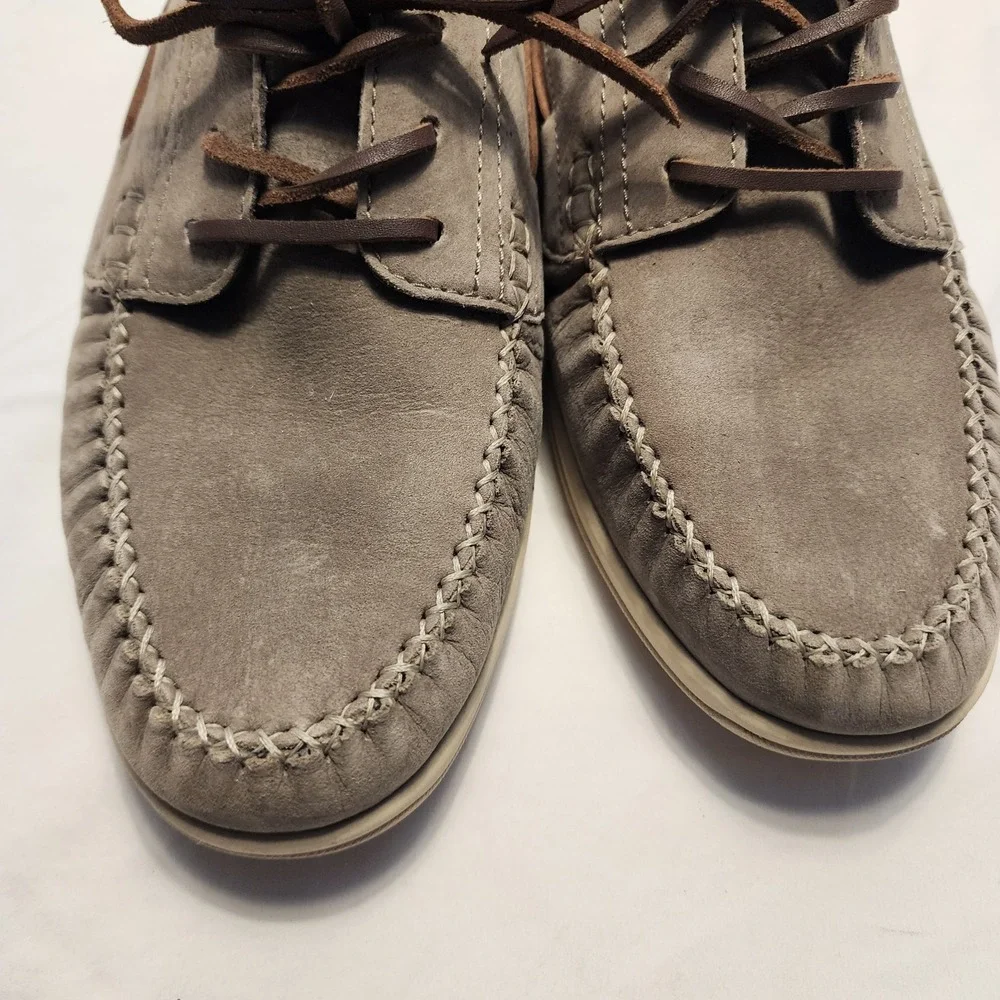 Cole Haan Men's Suede Tan‎ Deck Causal Shoes Size 9M Lace Up Sea Otter Boat Shoe